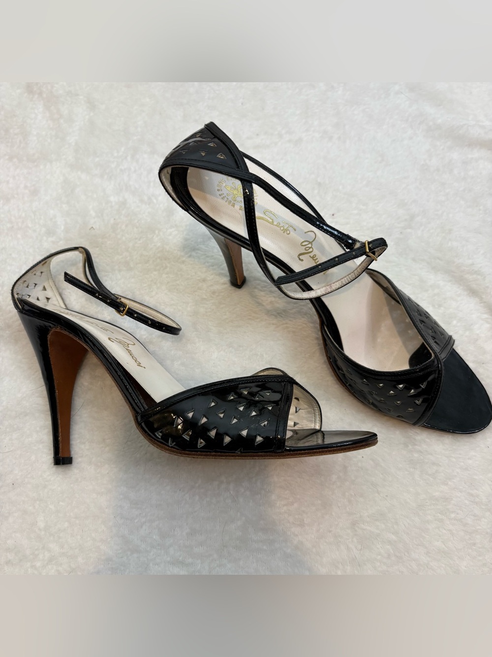 Sesto Meucci High Heel Patent Leather Italian Stiletto Heels Size 9